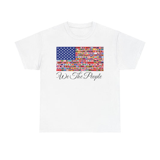 NAACP Unisex Heavy Cotton Tee - 'We The People' Flag Shirt,