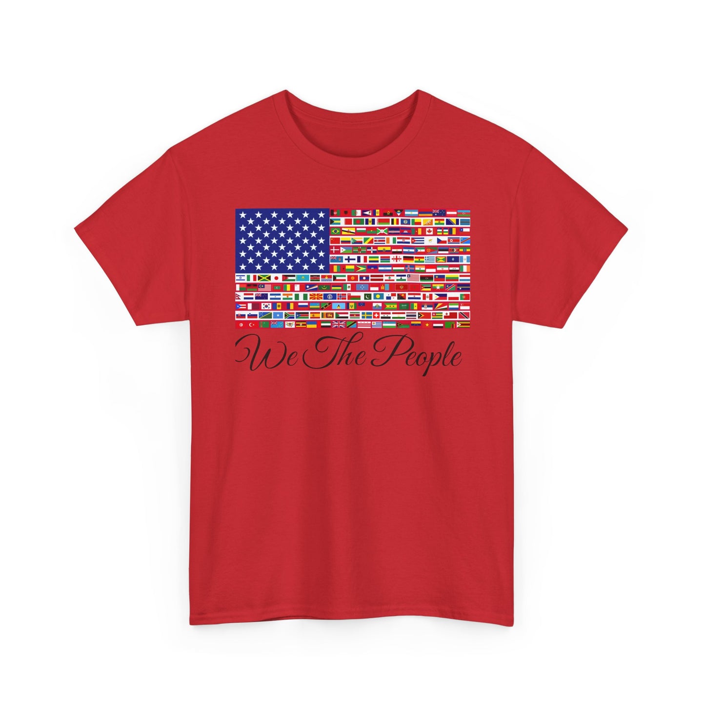 NOW Unisex Heavy Cotton Tee - 'We The People' Flag Shirt,